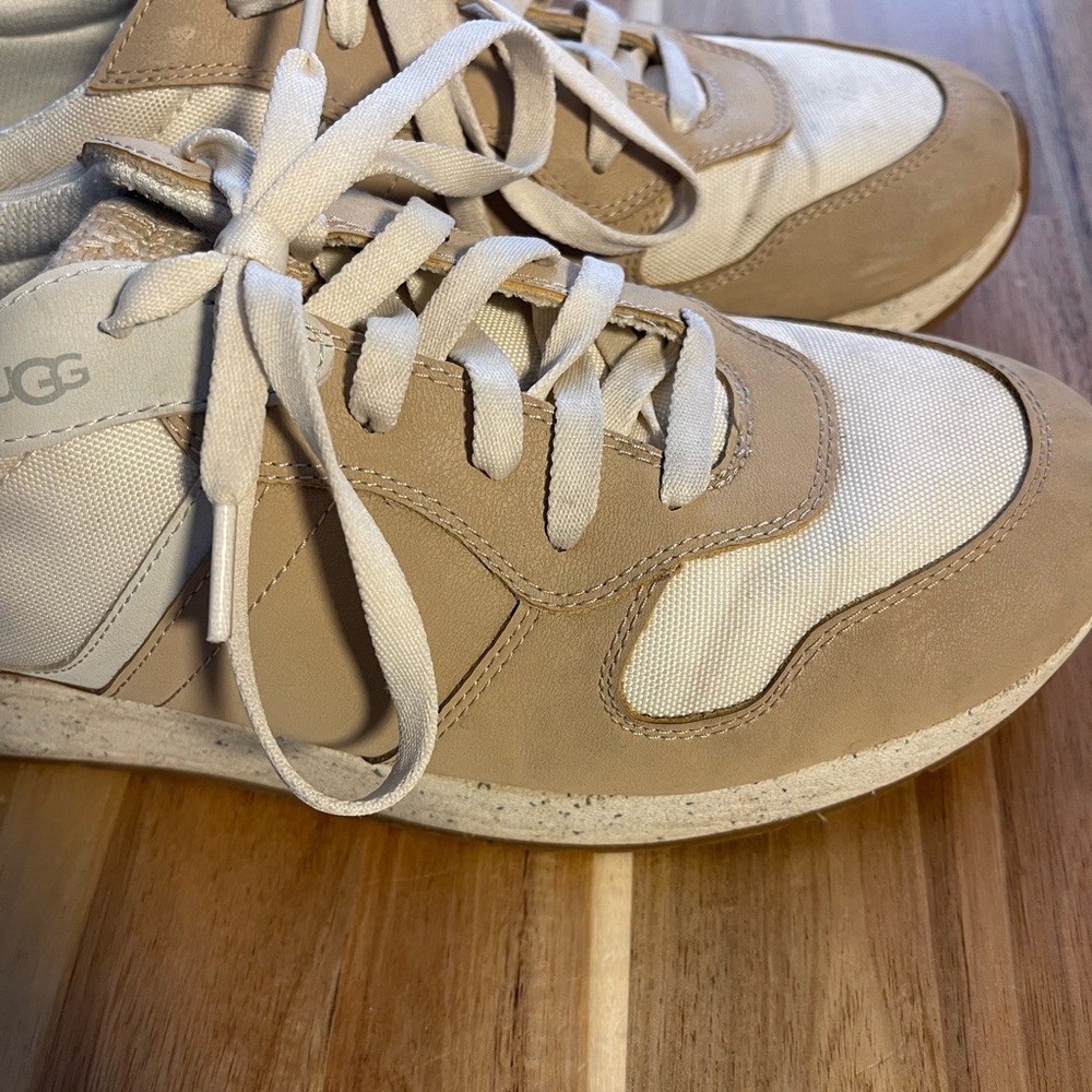 UGG Women's Beige and White Sneakers